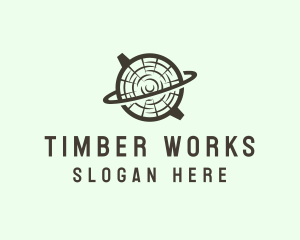 Forest Wooden Planet  logo design