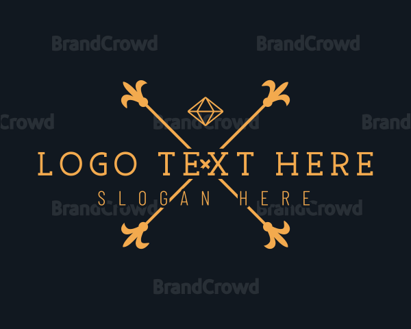 Elegant Diamond Gem Jeweler Logo