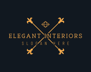 Elegant Diamond Gem Jeweler logo design