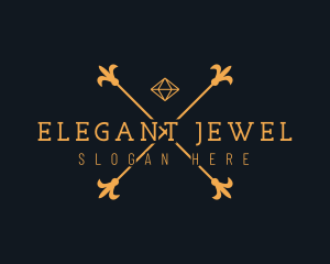 Elegant Diamond Gem Jeweler logo design