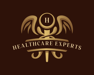 Caduceus Medical Doctor logo design