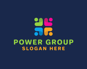 Colorful Recruitment Group logo design