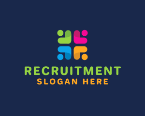 Colorful Recruitment Group logo design
