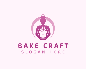 Cupcake Pastry Girl logo design