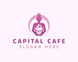 Cupcake Pastry Girl logo design