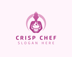 Cupcake Pastry Girl logo design