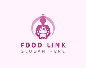 Cupcake Pastry Girl logo design