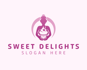 Cupcake Pastry Girl logo design