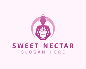 Cupcake Pastry Girl logo design