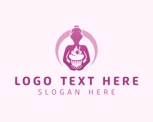 Confectionery - Cupcake Pastry Girl logo design