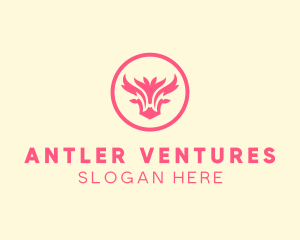 Deer Antler Animal  logo design