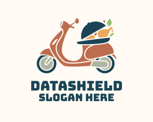 Chicken Food Motorcycle Delivery Logo