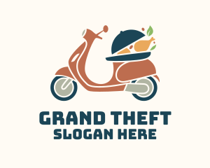 Roast - Chicken Food Motorcycle Delivery logo design