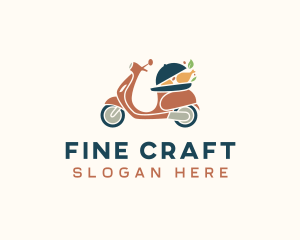 Chicken Food Motorcycle Delivery logo design