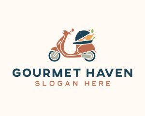 Chicken Food Motorcycle Delivery logo design