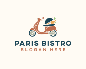 Chicken Food Motorcycle Delivery logo design