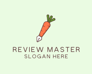 Review - Carrot Pen Vegetable logo design