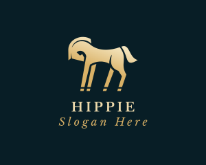 Golden - Equestrian Horse Stable logo design