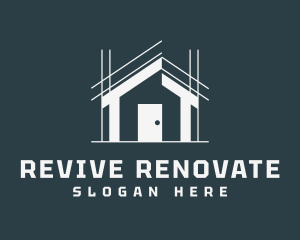 Renovate - Modern House Architecture logo design