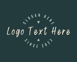 Shop - Modern Cursive Badge logo design