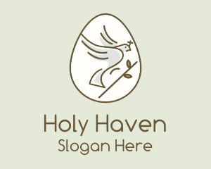 Holy Dove Easter Egg logo design