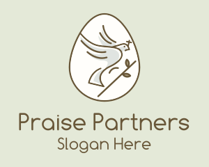 Praise - Holy Dove Easter Egg logo design