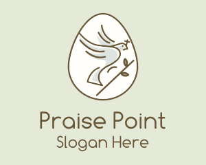 Praise - Holy Dove Easter Egg logo design