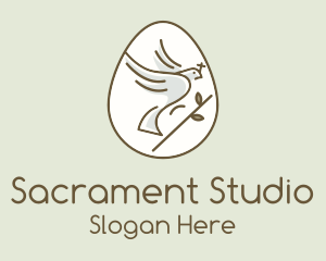 Holy Dove Easter Egg logo design