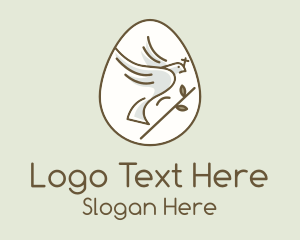 Holy Dove Easter Egg Logo