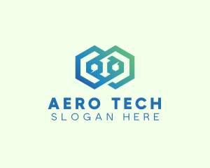 Hexagon Geometric Tech logo design