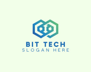 Hexagon Geometric Tech logo design