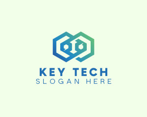 Hexagon Geometric Tech logo design