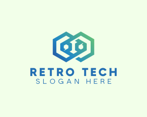 Hexagon Geometric Tech logo design