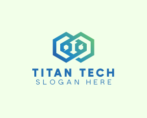 Hexagon Geometric Tech logo design