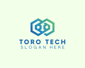 Hexagon Geometric Tech logo design