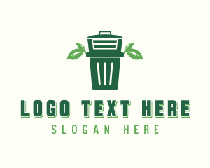 Recycling Bin - Compost Waste Bin logo design