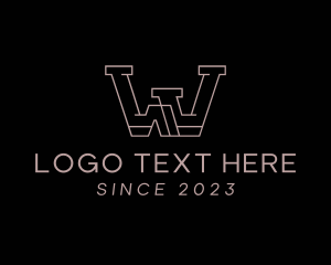 Luxury - Coworking Space Letter W logo design