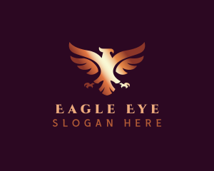 Gradient Eagle Bird logo design