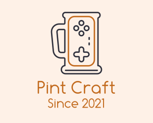 Pint - Gaming Beer Mug logo design