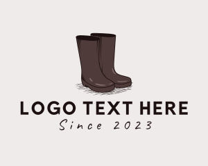 Rain Boots - Simple Rubber Boots logo design