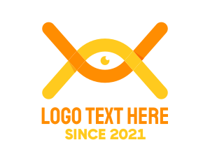 Genetic Chain - DNA Vision Eye logo design