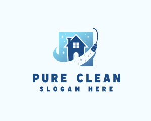 Home Apartment Cleaning logo design