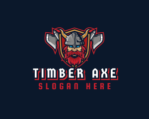 Viking Axe Warrior Cosplay logo design