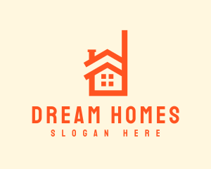 Home Real Estate Letter D logo design