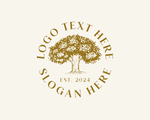 Oak - Oak Tree  Agriculture logo design