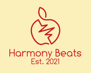 Red Apple Beat  logo design