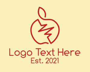 Healthy Living - Red Apple Beat logo design