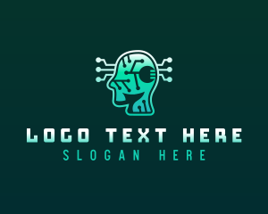Learning - Cyber Human Tech logo design