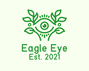 Aesthetic Eye Leaf logo design