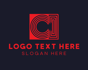 Telecommunications - Labyrinth Letter Maze logo design